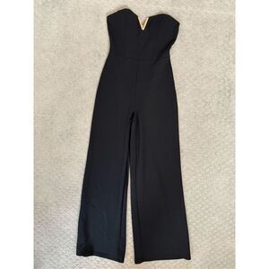 Guess Black Dressy Strapless Jumpsuit Gold V XS